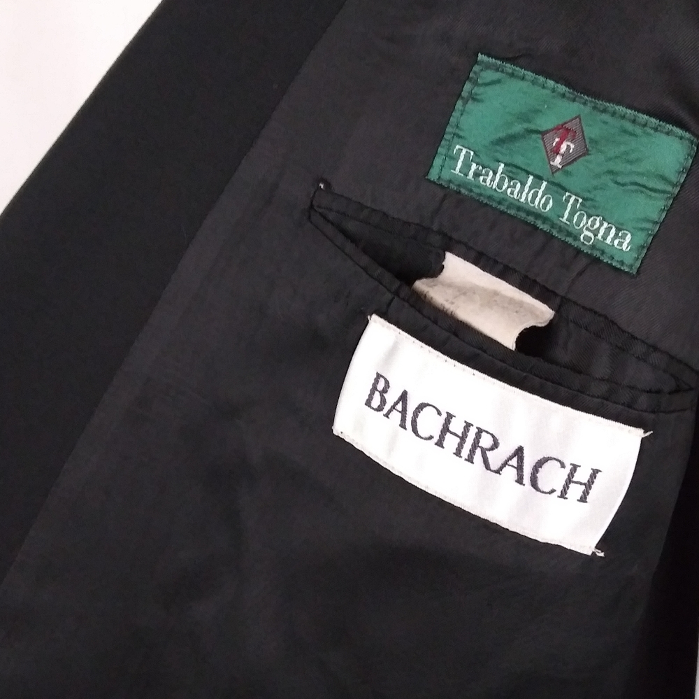 Bachrach black wool sport jacket men's size 44R. - Picture 8 of 8